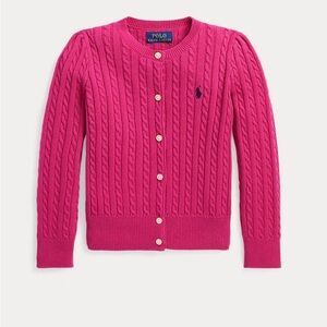 Polo Ralph Lauren mini Cable-Knit Cotton Cardigan